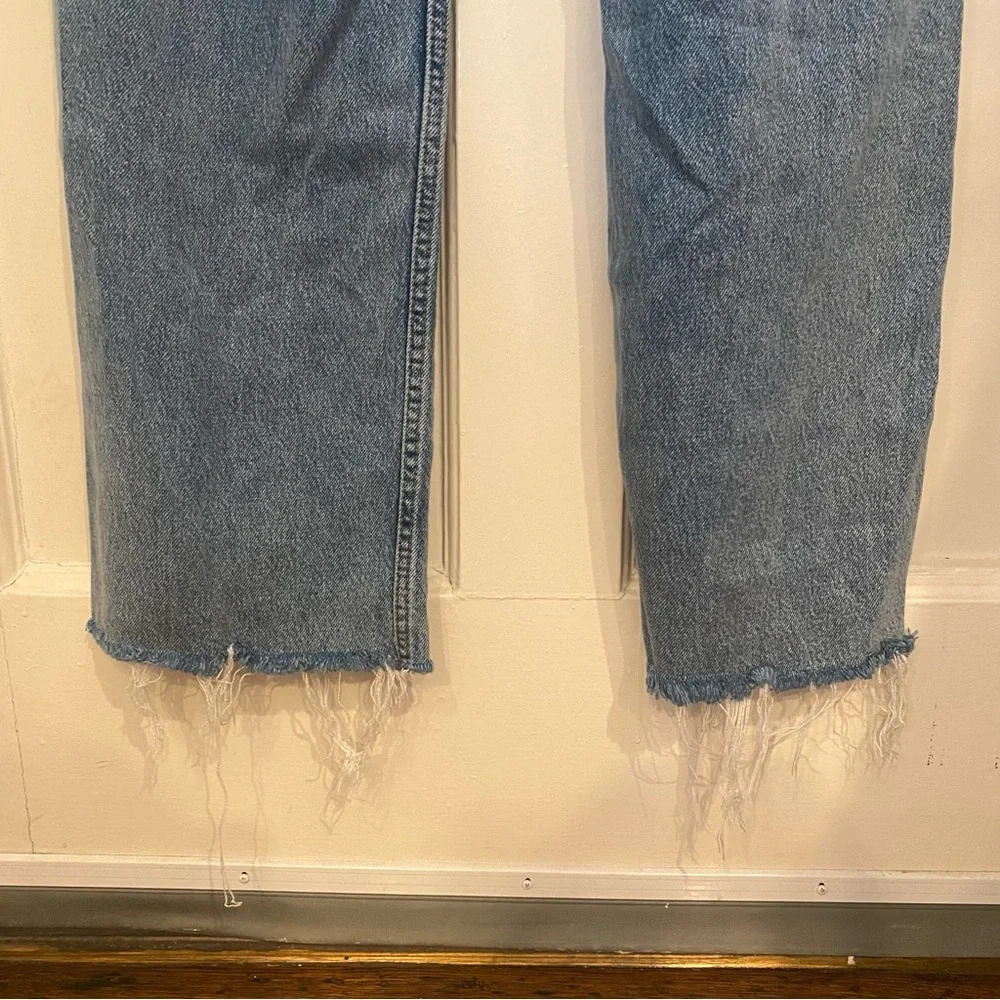 Zara High Waisted Distressed Jeans - Picture 4 of 8